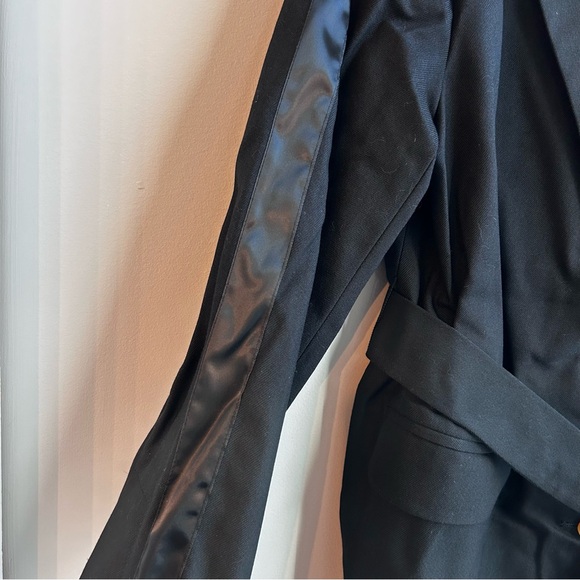 Future Collective Black Blazer, Small, Belt Tie, Stripe, Women's, Suit - Picture 3 of 12